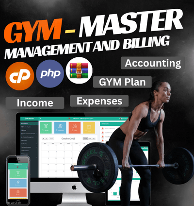 CDM116 GYM Master - Gym Management System Source Code with Product Listing and Advance GYM Reports and Accounting